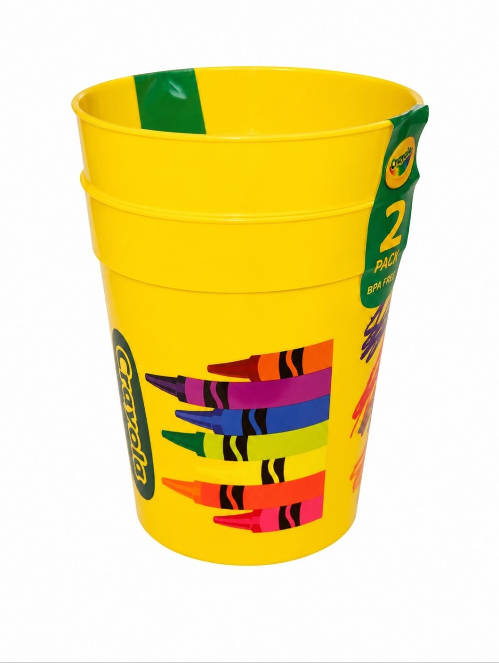 Crayola Rainbow Reusable Plastic Cups 2-Pack BPA Free Teacher Classroom Viral NW
